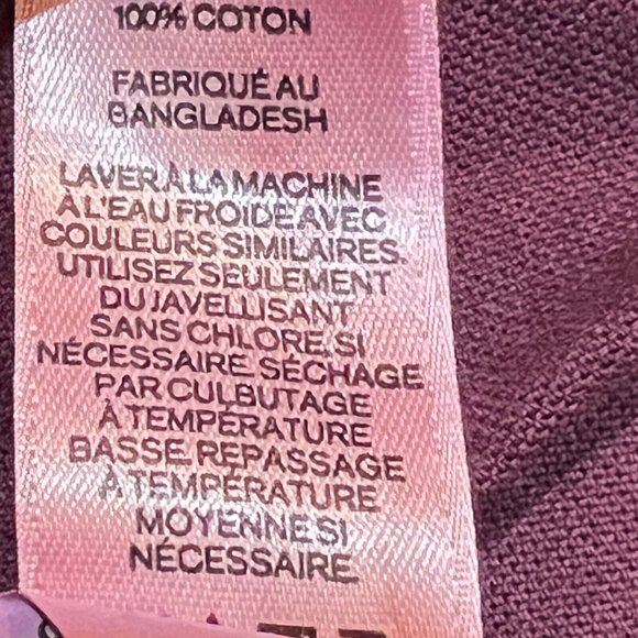 NWT EXPRESS Men's Cotton Shirt Sz XXL Burgundy Purple #20280 - Picture 5 of 5